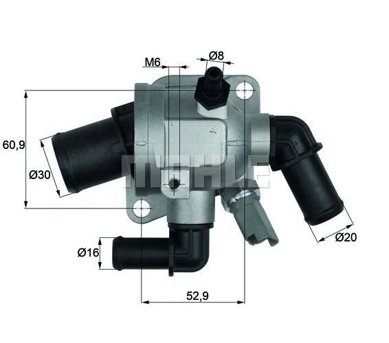 Termostato, refrigerante BEHR MAHLE TI17388 para Fiat Idea 500 Foto 1 de 1