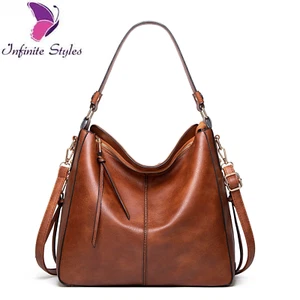 Women Female Handbags Shoulder Bags Vintage Hobo Large Bucket Leather Bags Tote - Picture 1 of 14