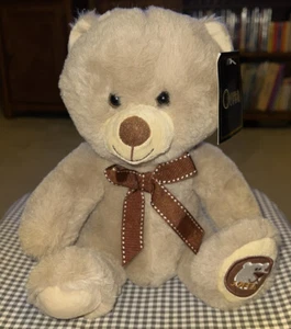 Goffa Very Soft 9”Brown Sitting Bear Embroidered Foot Logo Stuffed Animal N.W.T. - Picture 1 of 12