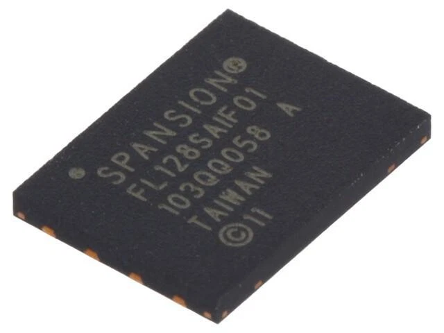 S25FL128SAGNFI011 FLASH Memory 128Mbit SPI 133MHz 2.7-3.6V WSON8 Serial INFI - Image 1 of 1