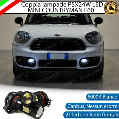 COPPIA LAMPADE LUCI DIURNE DRL PSX24W LED CANBUS MINI COUNTRYMAN F60 6000K - Immagine 1 di 4