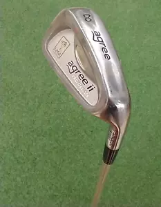 SQUARE TWO AGREE 2 PRO DESIGN # 8 IRON RH 37" LADIES FLEX GRAPHITE SHAFT - NICE! - Picture 1 of 18