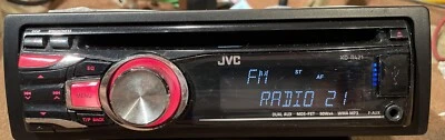 JVC KD-R421 MP3 Autoradio CD Dual AUX MOSFET 50WX4 WMA MP3 USB Adapter Rahmen - Bild 1 von 4