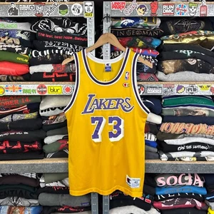 LOS ANGELES LAKERS 1998 1999 DENNIS RODMAN BASKETBALL JERSEY CHAMPION Sz 40 NBA - Picture 1 of 10