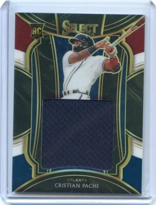 2021 Panini Select CRISTIAN PACHE RC ROOKIE Tri Color Prizm Jersey /99 BRAVES - Image 1 of 2