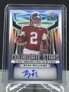 2024 RYAN WILLIAMS PRC - Leaf Metal Web Exclusives Collegiate Stars Auto /184 - Picture 1 of 3
