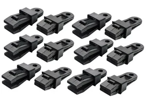 12 Awning Clamp Set Tarp Clips Snap Hangers Free Ship Survival Emergency - Picture 1 of 1