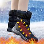 Womens Flat Bottomed Boots Thickening Warm Shoes Mid Tube Side Zipper Solid
