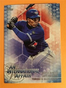 2018 Topps Update International Affair Blue Parallel #37 Gift Ngoepe Blue Jays