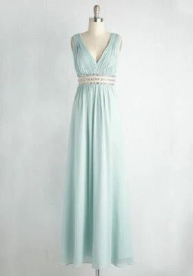 Maxi vestido formal Decode 1.8 Seaglass azul talla 6/M Modcloth Allure in a Treat Foto 1 de 4