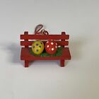 German Made Christmas Ornament Red Bench W/ Easter Eggs In Nest Ulbricht? 