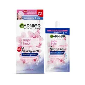 7ml. Garnier Sakura Glow Hyaluron Sleeping Mask Night Formula 6 Sachets Pack - Picture 1 of 6