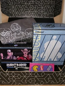 January 2019 Loot Crate DX Kid Robot Nibbler Archer Mugs Bob's Burgers Shirt L! - Picture 1 of 1