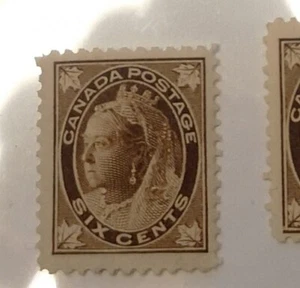 Canada SPECIALIZED  Stamp #71  PALE BROWN Mint  VFLH  on UNLISTED THIN PAPER - Picture 1 of 3