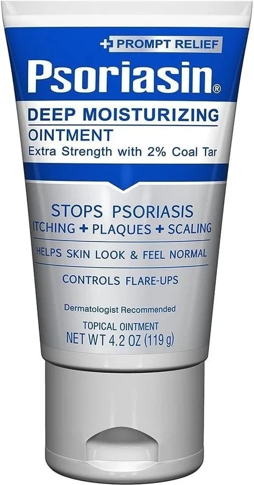 Pacote com 3 pomadas hidratantes profundas psoriasina parar a psoríase 4,2 oz (119 g) cada - Imagem 1 de 4