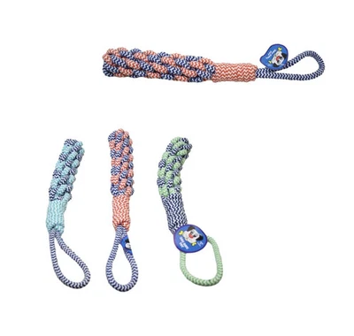 3 x Dog Rope Chew Toys Kit Tough Strong Knot Ball Pet Puppy Cotton Teething 6549 - Image 1 of 2