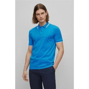 HUGO BOSS Sz XL BLUE SHIRT POLO Pima Cotton - Picture 1 of 12