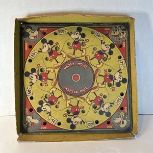 Vintage Macks Bros Disney Mickey Mouse Scatter Ball Marble Game Board - Picture 1 of 9