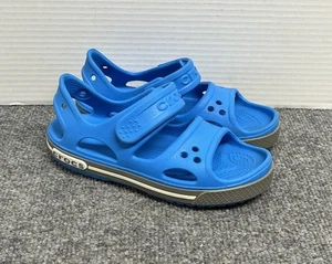 Crocs Crocband Summer Sandals Kids Size J 1 Blue - Picture 1 of 7