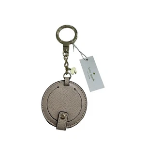 Kate Spade Women's Circle Mirror Leather Keychain Purse charm Rose Cloud - Picture 1 of 5