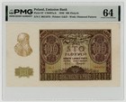 POLAND POLEN 100 ZLOTYCH 1940 PMG 64 CHOICE UNC