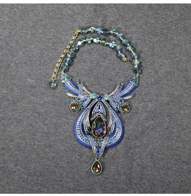 Heidi Daus Swarovski Crystal Rhinestone Glass Beaded Statement Necklace - Image 1 of 4