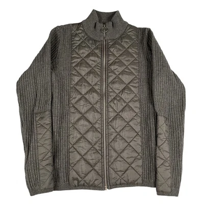 Barbour Olive Green Womens 100% Wool Zip Knit Jacket Sz Small (EU 12 US 8) - Image 1 of 4