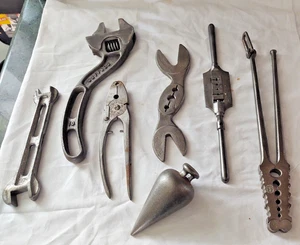 Gruppe antike Lineman Werkzeuge Buffalo M. Klein & Sohn, J.M. König, Fähnrich Bickford - Bild 1 von 5