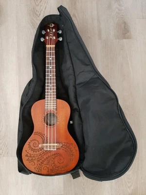 Luna Model UKE TC MAH Tattoo Mahogany Concert Size Acoustic Ukulele with Gig Bag - Image 1 of 4