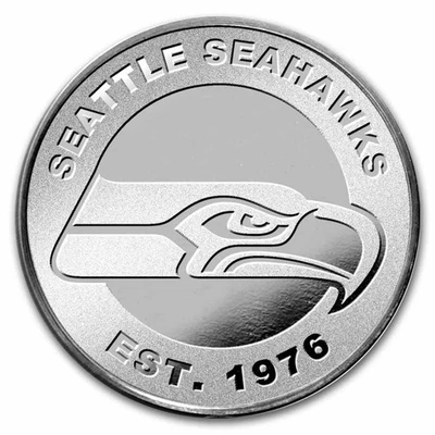 NFL Seattle Seahawks 1 oz ronda de plata Foto 1 de 3