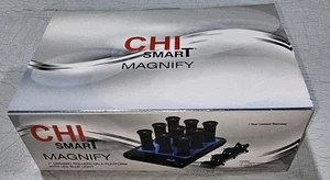 Rodillos de cerámica CHI SMART Magnify de 1" en una plataforma con luz LED azul sin clips - Imagen 1 de 5