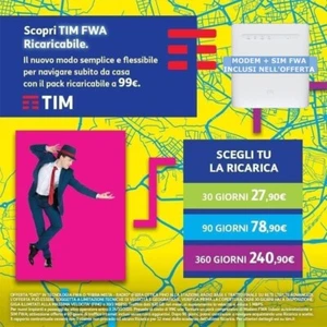 Tim Premium FWA ricaricabile modem + offerta internet veloce 3 mesi inclusi - Foto 1 di 5