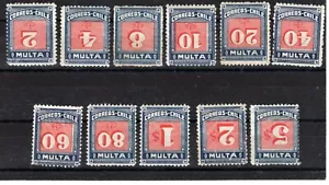 CHILE 1924 Mesias stamps full set MH INVERTED CENTER - Picture 1 of 1