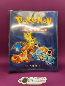 Pokemon TCG 1999 Blue 4 Pocket Portfolio/Binder Charizard/Pikachu *CCGHouse* - Picture 1 of 7
