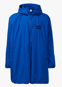 REEBOK JUUN.J Men's Hooded Full Zip Windbreaker Jacket Blue Size UK Large NEW - Picture 1 of 12