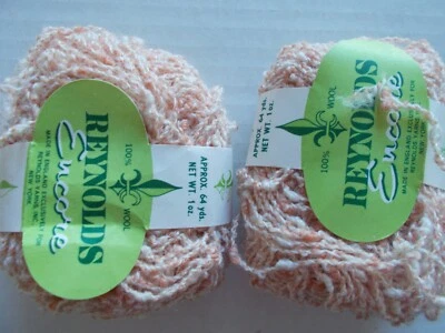 Reynolds Encore 100% wool textured yarn, Honey, lot of 2 (64 yds ea) - Image 1 of 2
