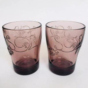 New La Rochere France 6 Petit Palais Water Glasses Tumblers Goblets Amethyst - Picture 1 of 2