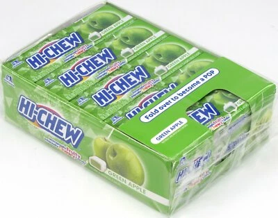 Caramelos masticables japoneses Hi-Chew verde manzana fruta masticable 1,65 lb Foto 1 de 4