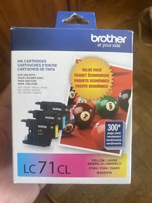 Genuine Brother LC71CL Ink Cartridge Magenta Cyan Yellow Expires 5/2024 - Image 1 of 4