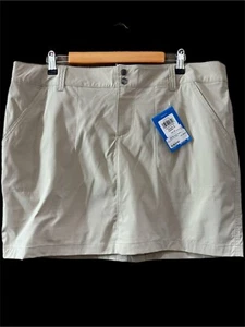 Columbia Women’s 1X Saturday Trail Sportswear Skort Omni Shade UPF 50 Khaki NEW - Picture 1 of 7