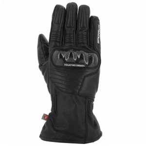 Vquattro schwarze Leder Motorradhandschuhe schwarz Leder Motorradhandschuhe TAIFUN - Bild 1 von 7