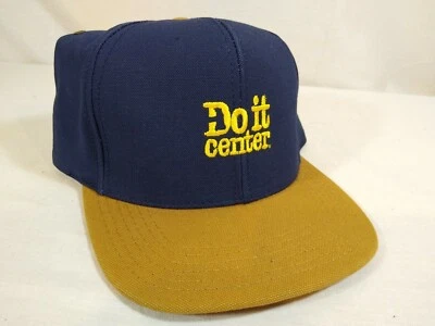 Sombrero de camionero ajustable de lona DO IT CENTER azul y tostado nuevas cintas Foto 1 de 4