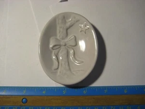 Vintage Frankoma Ceramic Christmas Card Ring Dish 1980 - Picture 1 of 2