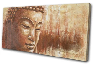 Religion Buddha Om Mandala Peace SINGLE CANVAS WALL ART Picture Print VA - Picture 1 of 1