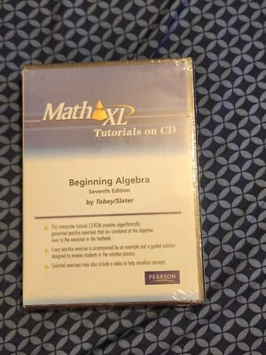 NEW IN BOX Math XL Tutorials on CD Beginning Algebra 7th Edition  - Image 1 of 4