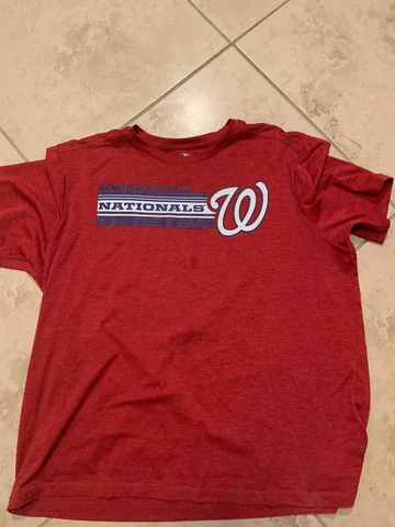 Washington Nationals Red Skills Test Synthetic Performance T Shirt by MLB Cover