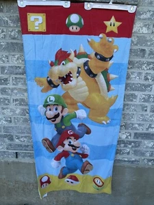 2018 Nintendo Super Mario Luigi Bowser Printed Cotton Beach Bath Towel 27"x54" - Picture 1 of 12