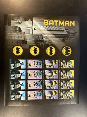 US #4928-4935 4928-35 4935a Batman Sheet of 20 VF NH MNH - Image 1 of 2