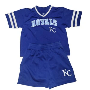 Kansas City Royals vestito bambino Merrifield #15 blu camicia e pantaloncini set 18 M Gen - Foto 1 di 2