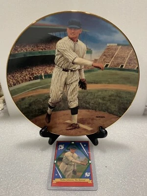 Placa de coleccionista “Walter Johnson: The Shutout” edición limitada #8694A Foto 1 de 4